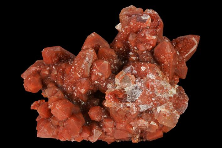 Natural, Red Quartz Crystal Cluster - Morocco #158534